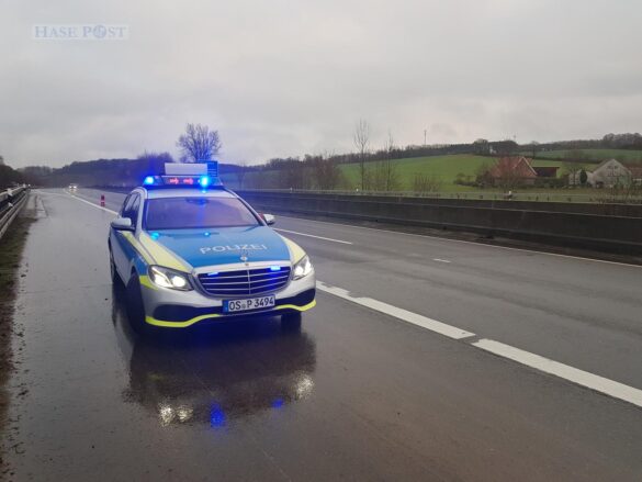 Unfall mit Fahrerflucht auf der Autobahn A30 Unfall mit Fahrerflucht auf der Autobahn A30