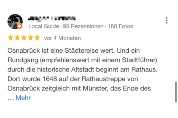 „Ein Trauerspiel“: Osnabrück und die Google-Bewertungen