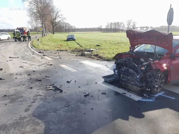 Schwerer Zusammenstoß: PKW-Unfall in Ostercappeln