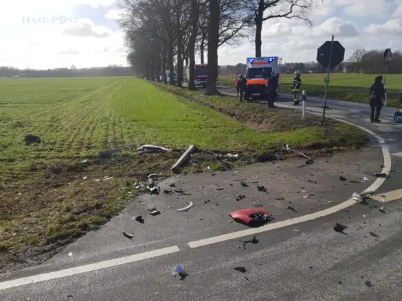 Schwerer Zusammenstoß: PKW-Unfall in Ostercappeln
