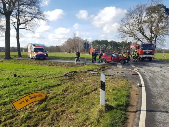 Schwerer Zusammenstoß: PKW-Unfall in Ostercappeln