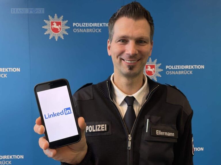 Ab heute bei LinkedIn: Die Polizeidirektion Osnabrück ist die erste Polizeibehörde in Niedersachsen, die die Business- und Recruitingplattform nutzt. Sprecher Marco Ellermann freut sich auf den Start. / Foto: Polizei Osnabrück