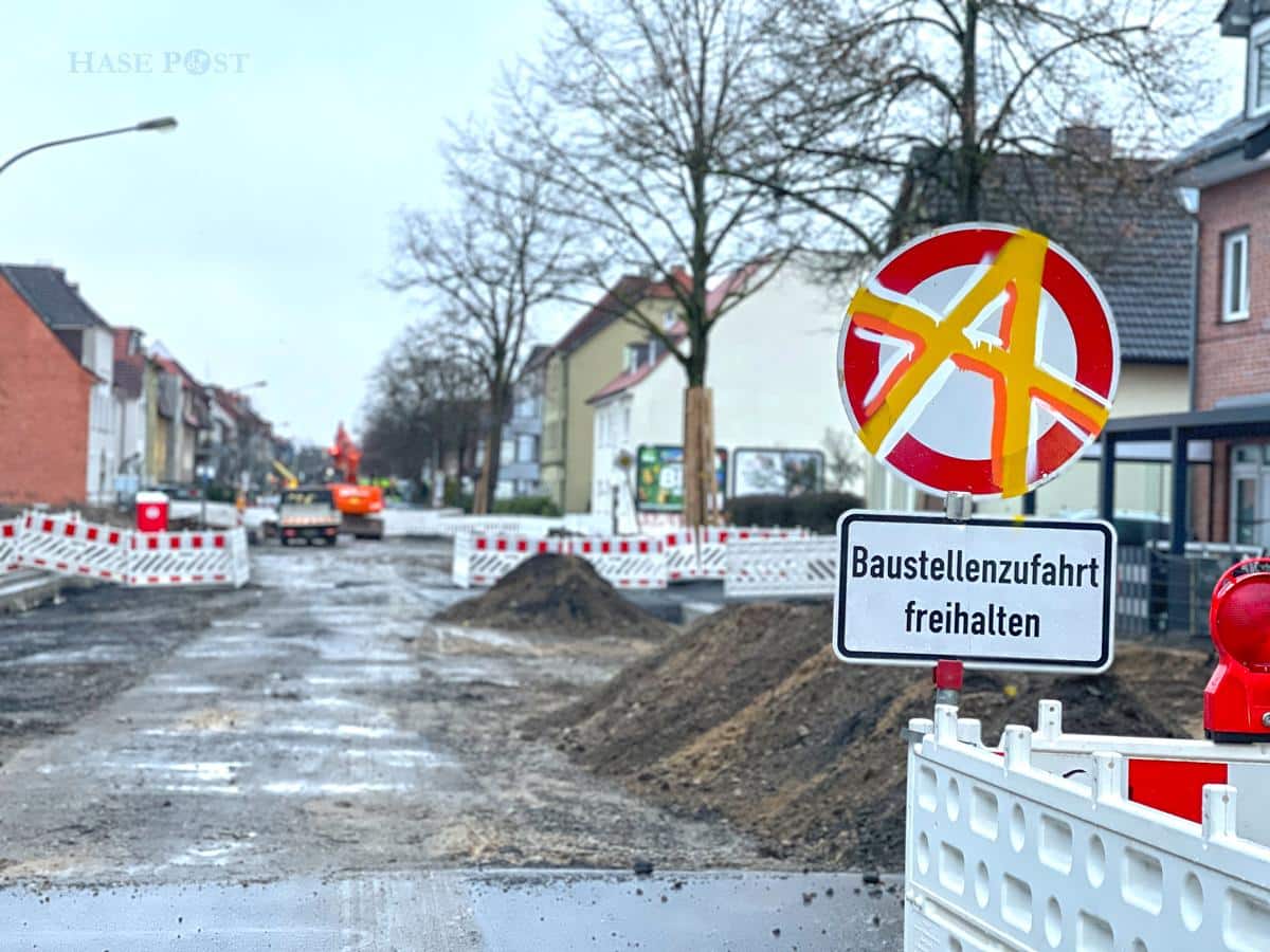 Baustelle an der Natruper Straße