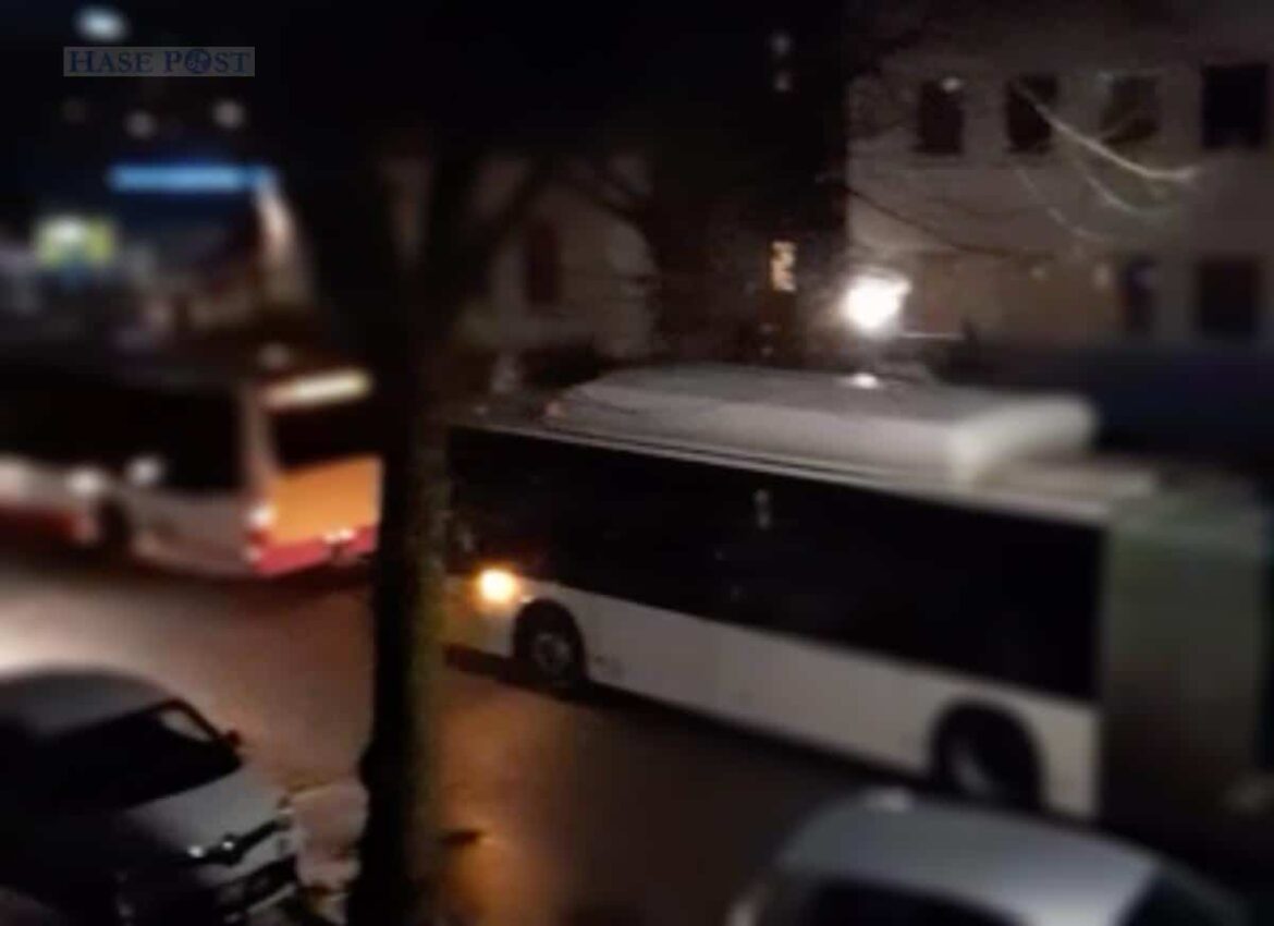 Busse festgefahren in der Bohmter Straße Osnabrück