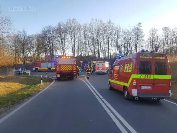 Vier Verletzte nach Kollision zweier Fahrzeuge in Bramsche