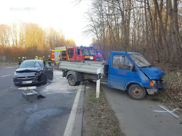 Vier Verletzte nach Kollision zweier Fahrzeuge in Bramsche