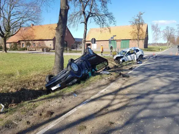 4 Verletzte nach PKW-Zusammenstoß in Ostercappeln