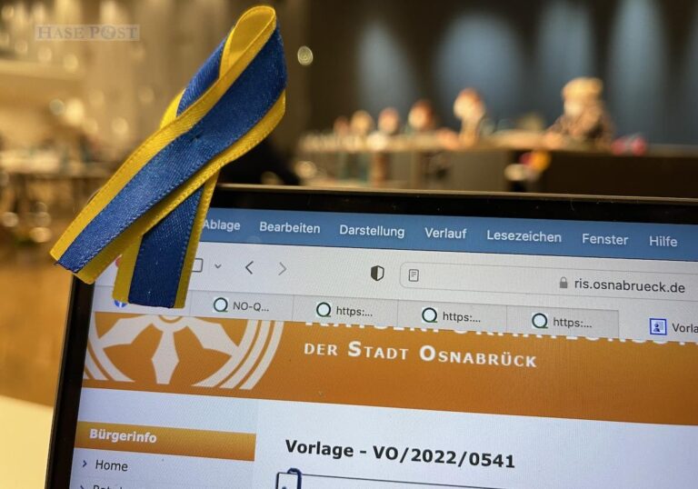 Solidarität mit der Ukraine durch den Stadt von Osnabrück