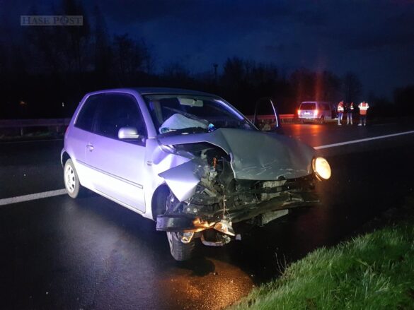 Unfall mit mehreren Fahrzeugen auf der Autobahn A30