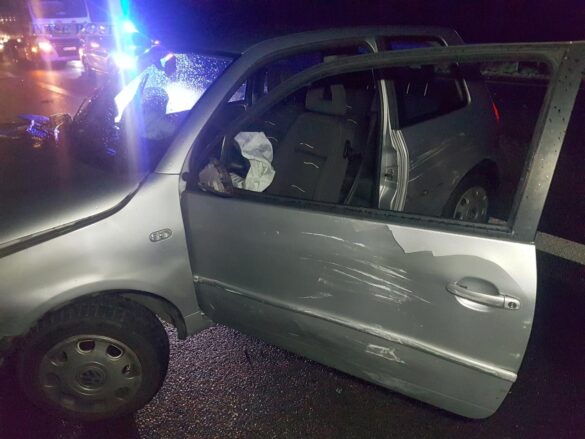 Unfall mit mehreren Fahrzeugen auf der Autobahn A30