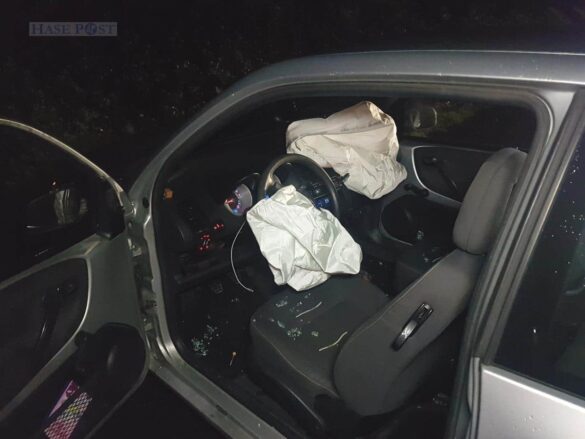 Unfall mit mehreren Fahrzeugen auf der Autobahn A30