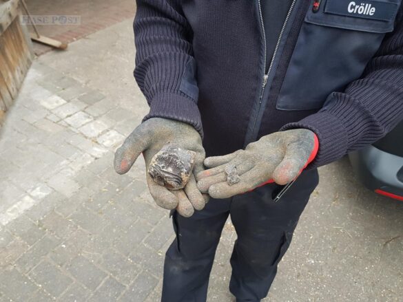 Scheunenfund: Artilleriegranate in Belm gesprengt