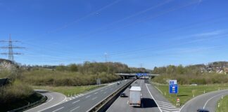 Autobahn bei Osnabrück Nahne