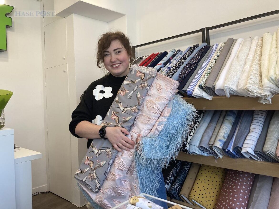 Ilona Block eröffnet am Kamp ihr Näh- und Stoffgeschäft Eva Green. / Foto: Schulte