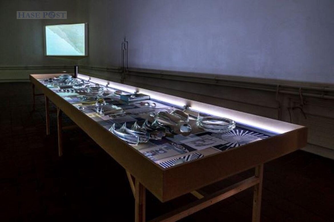 EMAF Exhibition ‘The thing is`, Installation: ‘Op-Film: An Archaeology of Optics` by Louis Henderson & Filipa César / Foto: Angela von Brill