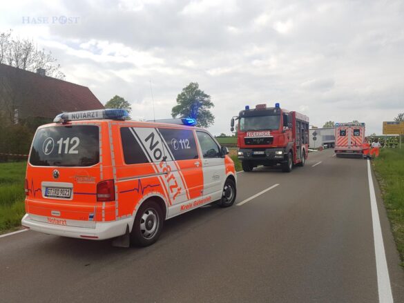 Tödlicher Kreuzungsunfall auf Landstraße in Melle Tödlicher Kreuzungsunfall auf Landstraße in Melle