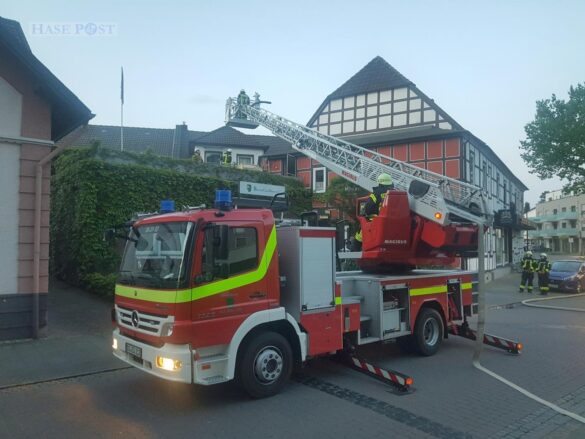 Schwelbrand durch Grill in Dachstuhl in Dissen