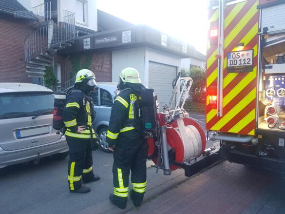 Schwelbrand durch Grill in Dachstuhl in Dissen