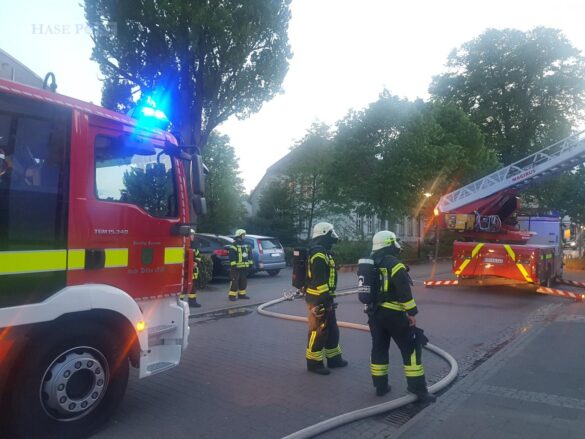 Schwelbrand durch Grill in Dachstuhl in Dissen