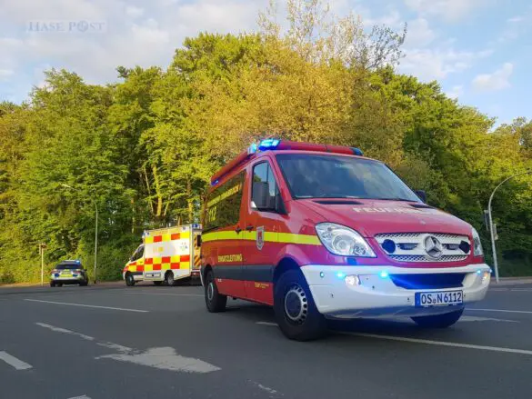 ELW Feuerwehr, Rettungswagen und Streifenwagen