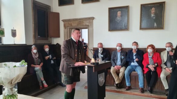 Empfang der Delegationen der Partner- und Freundschaftsstädte zur Eröffnung der Maiwoche