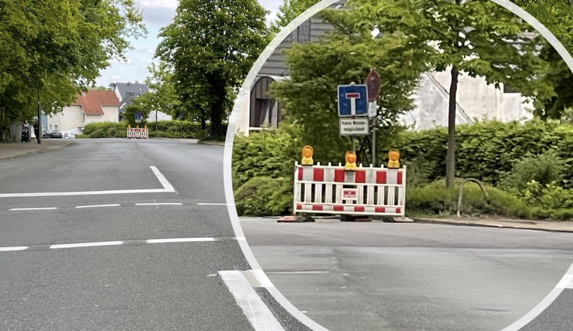 Fahrbahnmarkierung Rheiner Landstraße