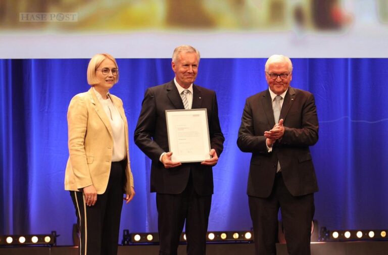 Katharina Pötter, Christian Wulff und Frank-Walter Steinmeier, Foto: Dieter Reinhard