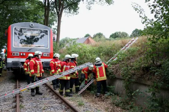 Feuerwehr und THW üben Zugunfall mit 40 Fahrgästen in Ankum