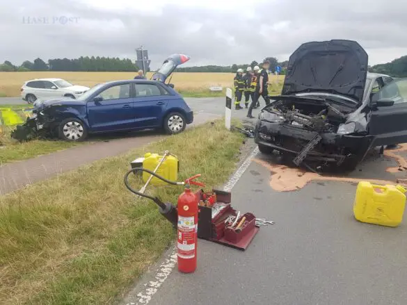 Vier Verletzte nach Zusammenstoß zweier Autos in Melle