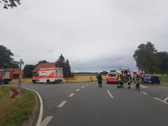 Wieder schwerer Unfall an Kreuzung in Ostercappeln, ein Mensch in Lebensgefahr Wieder schwerer Unfall an Kreuzung in Ostercappeln, ein Mensch in Lebensgefahr