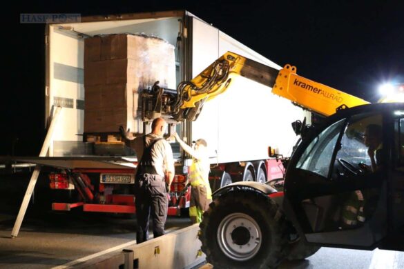 LKW-Bergung in zwei Nächten, Autobahn A1 war voll gesperrt