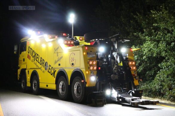 LKW-Bergung in zwei Nächten, Autobahn A1 war voll gesperrt