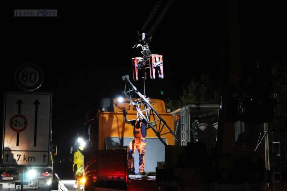 LKW-Bergung in zwei Nächten, Autobahn A1 war voll gesperrt
