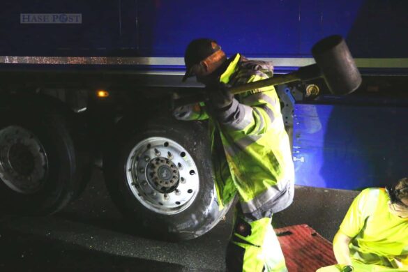 LKW-Bergung in zwei Nächten, Autobahn A1 war voll gesperrt