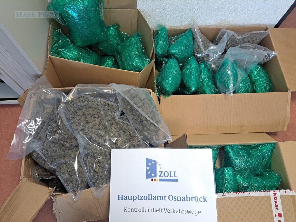34 Kilogramm Marihuana im Wert von rund 335.000 Euro / Foto: Hauptzollamt Osnabrück