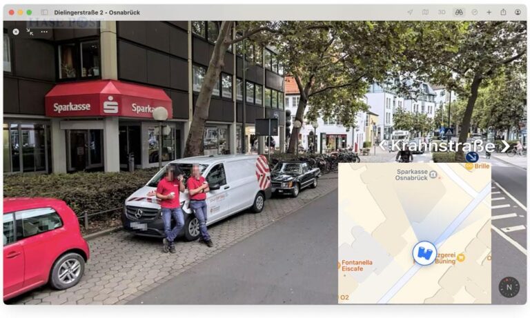 Apple LookAround in der Dielingerstraße Osnabrück