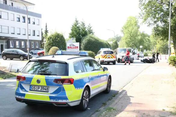 Schwer verletzt - Kleintransporter erfasst Motorrad in Georgsmarienhütte