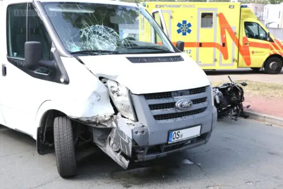 Schwer verletzt - Kleintransporter erfasst Motorrad in Georgsmarienhütte