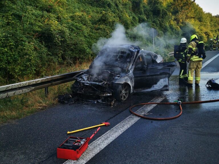 Brand auf der A33. / Foto: Polizeiinspektion Osnabrück
