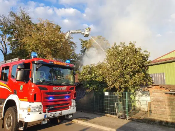 Pferdestall bei Brand in Wallenhorster Ortsmitte zerstört
