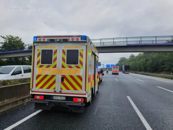 Unfälle bei Spurwechseln auf Autobahn A30 und Bundesstraße B68