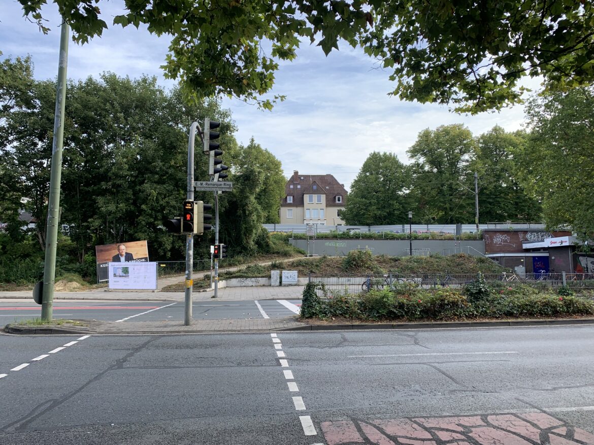 Hier wird sich die Verkehrsführung für den Bau des Bike-Towers für rund zehn Monate verändern. / Foto: Julia Ortmann