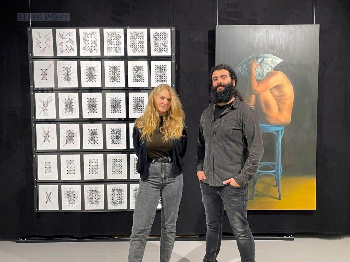 Eva Lause und Kaan Ege Önal in der Vacou Gallery. /Foto: Lause