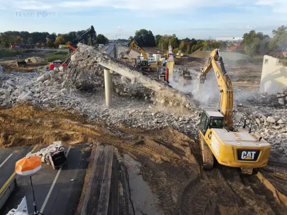 Brückenabriss: Vollsperrung der A1 für ein ganzes Wochenende
