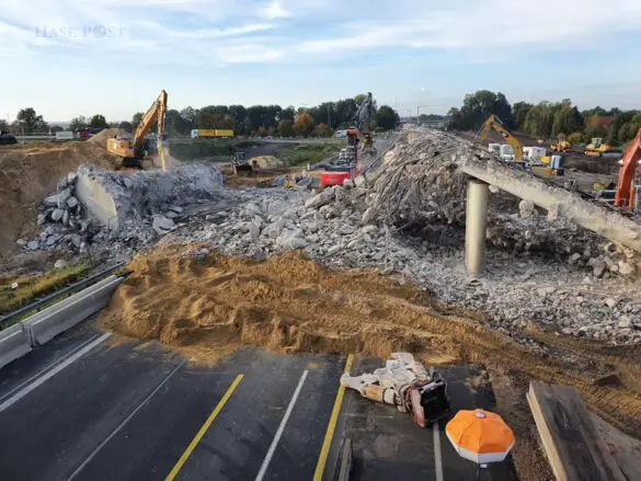 Brückenabriss: Vollsperrung der A1 für ein ganzes Wochenende