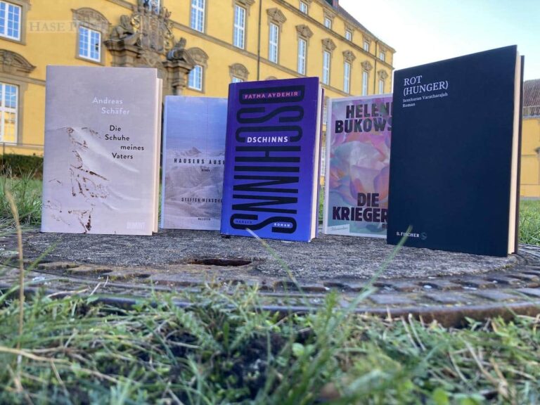 Diese fünf Bücher werden auf der LiteraTour in Osnabrück präsentiert. / Foto: Schulte