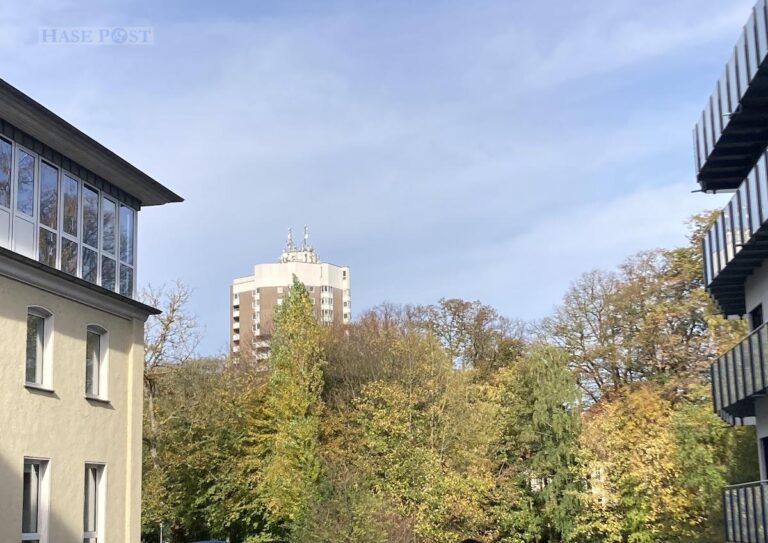 Mit Blick über Osnabrück: einmal im Iduna-Hochhaus übernachten. / Foto: Schulte