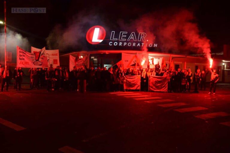 Streik bei der Lear Corporation in Bersenbrück; Quelle.: IGM