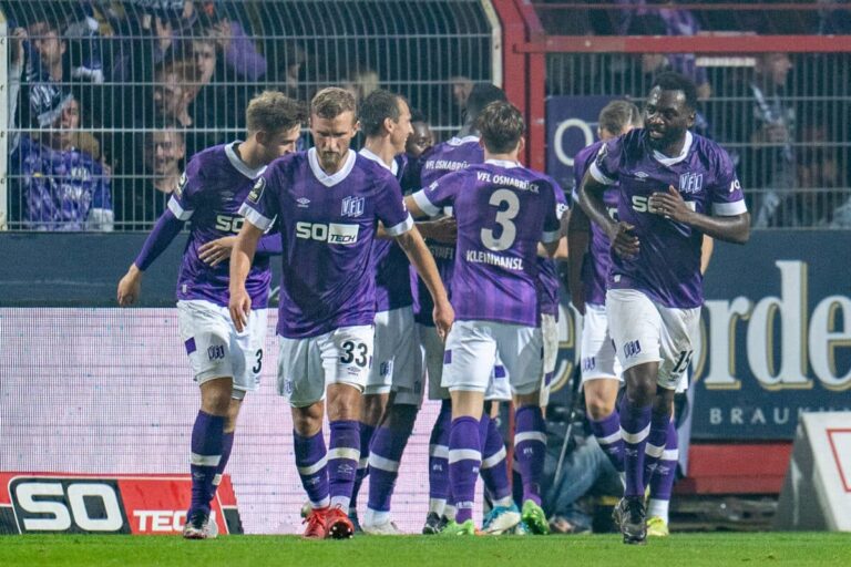 Tor zum 3:2 durch Erik Engelhardt (VfL Osnabrück, 9) / IMAGO / Eibner