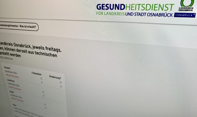 Corona-Dashboard für Stadt und Landkreis Osnabrück